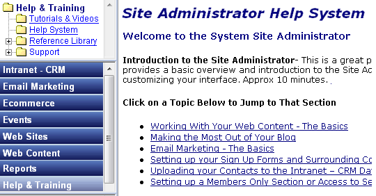 Help System